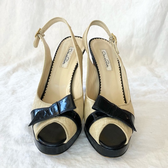 ✨Host Pick✨ Oscar de la Renta Peep Toe Heels - Picture 8 of 15